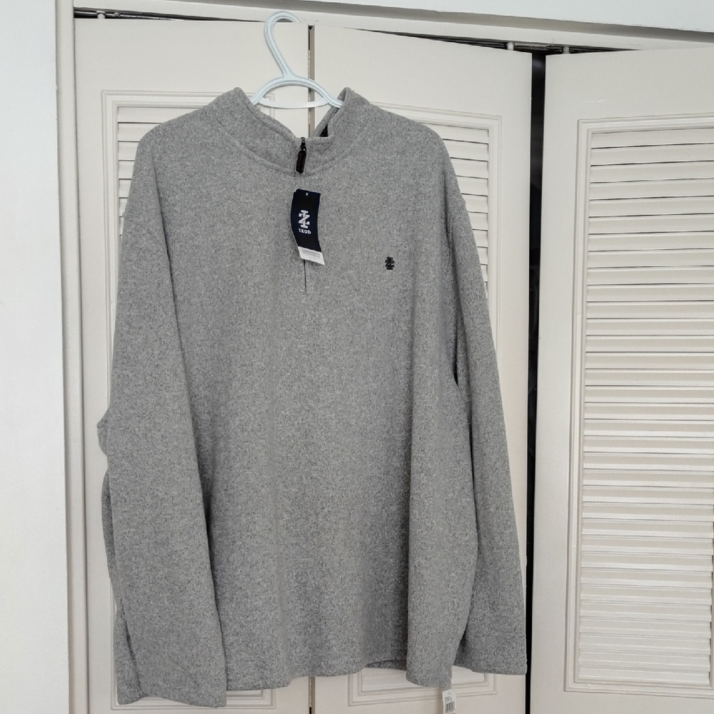 NWT (3x) Izod Quarter Zip Sweater, Gray